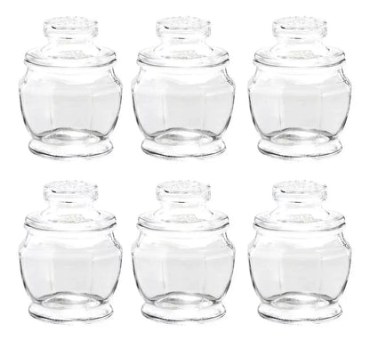 Set 6 Brocalito Vidrio Envase Octagonal Regalo Dulcero 100ml - Vittori