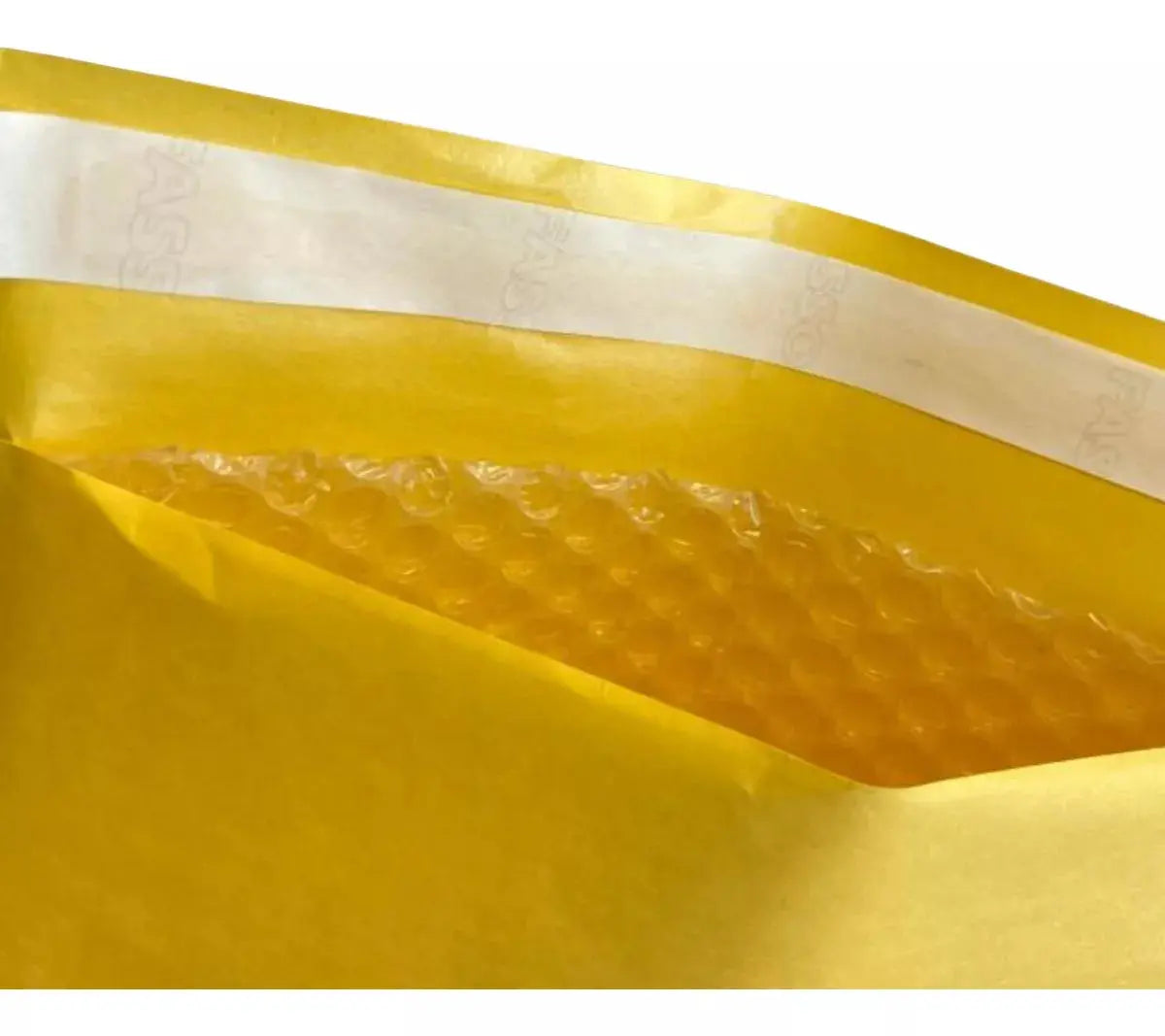 250 Sobres Burbuja 13x23cm Adhes Bubble Mailers Amarillo - ADHES