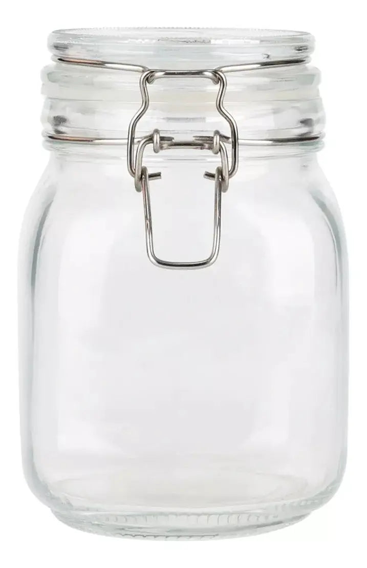Contenedor Vidrio Hermético Tapa Clip 1 Litro Frasco Brocal - Vittori