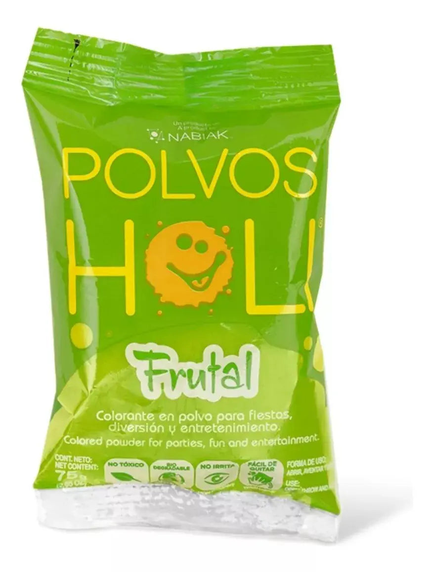 Polvos Holi Original Frutal 75gr Fiestas Paquete De 20 - Polvos Holi - detalle