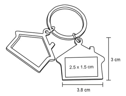 5pz Llavero Metalico For Promotional Figura Elegir Plata - For Promotional - vista lateral