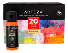 20 Pinturas Acrilicas Arteza Tonos Vintage 60 Ml C/u - Coveme