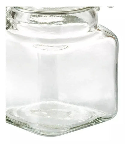 Set 6 Frascos Vidrio Almacena Cocina 100 Ml Tapa Hermetica - Vittori - empaque