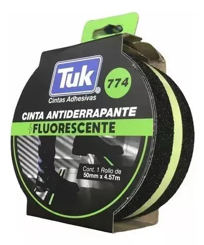 Cinta Antiderrapante Tuk Fluorescente Adhesiva 50 Mm X 4.7 M - Tuck