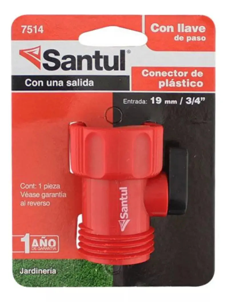 6 Piezas Llave De Paso 3/4 Santul Conector Manguera Jardin - Santul - detalle