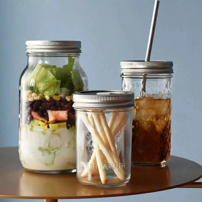 24 Mason Jars Ball 16oz Boca Ancha Tapa/popote Frasco - marchante.shop - detalle