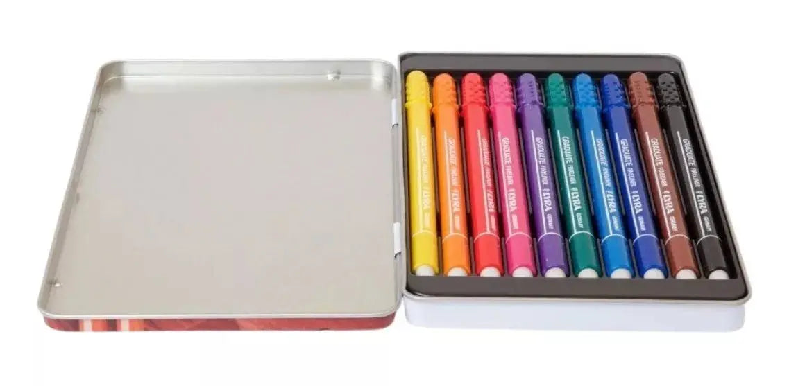 Plumón Rotulador Lyra Graduate Fineliner Marcadores Set 10 Piezas - lyra - vista trasera