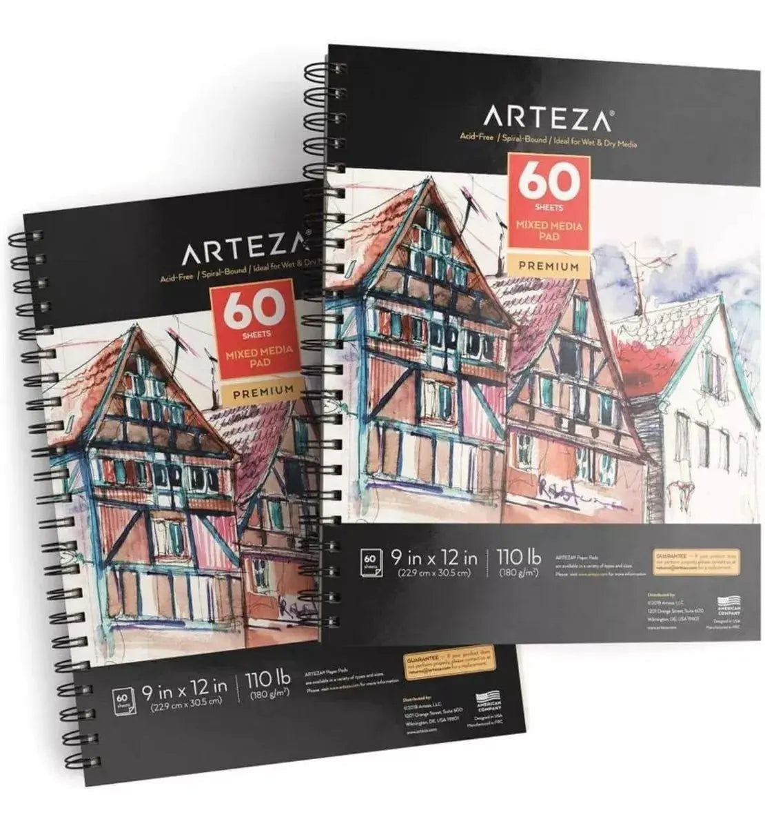 Set 2 Block Mixed Media 22x30 60h Cu Microperforado Arteza - Coveme