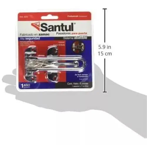 Pasadores Para Puerta Abatible Santul Metalico Acabado Cromo - Santul - detalle