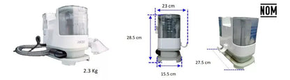 Aspiradora Lavadora De Tapicería Aksi Home Lavtap-450h-ak 1.2l Blanca 110v 60hz - Aksi - accesorios