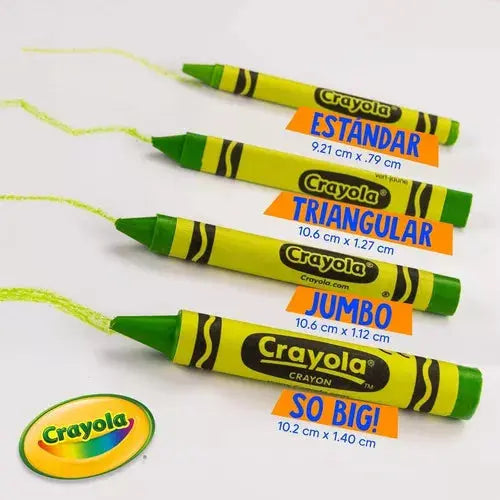 12 Crayones Triangulares Jumbo Colorear Escolar Crayola - Crayola - vista trasera