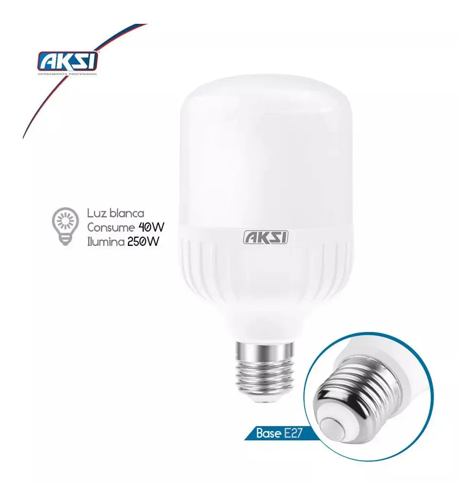 Foco Led Alta Potencia 250w Aksi Luz Blanca 6500k E27 - Aksi - detalle