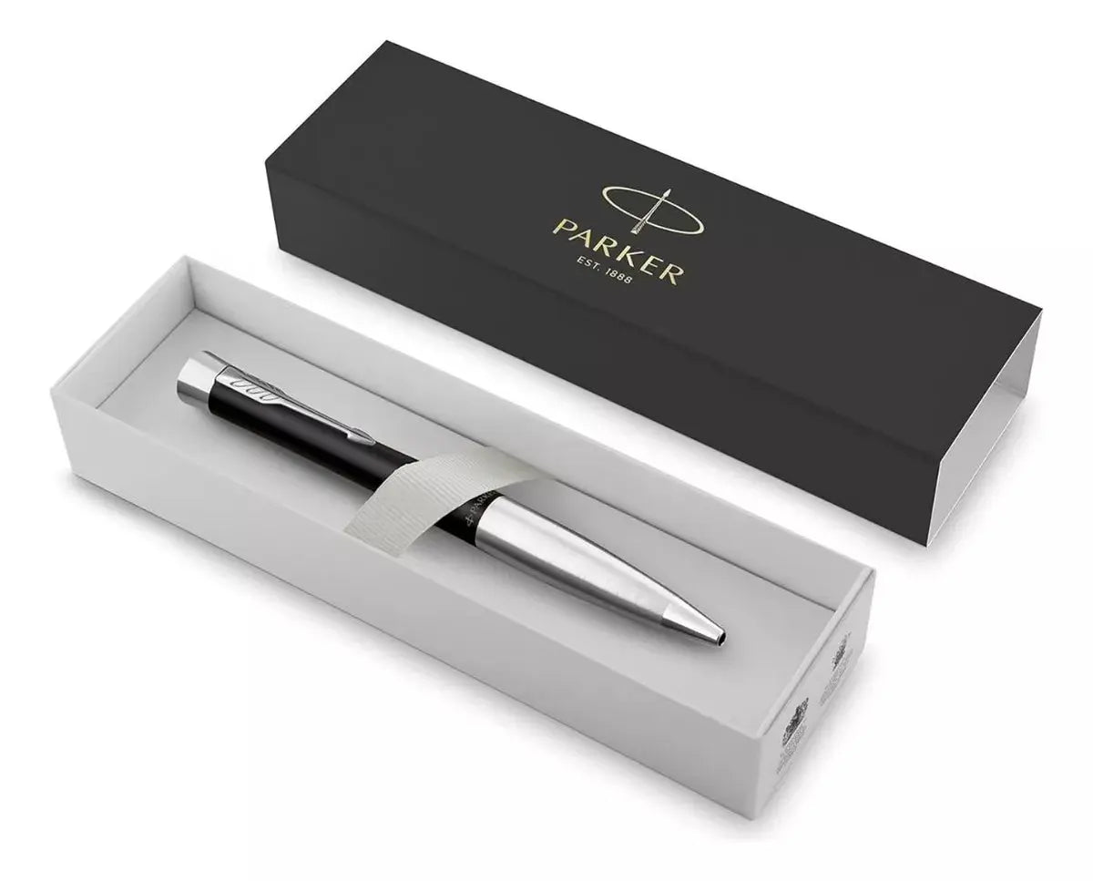 Boligrafo Urban Twist Muted Black Parker Negro Plateado - Parker - vista lateral