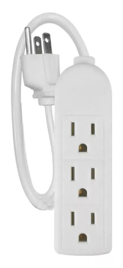 Barra Multicontacto Sanelec Mini 3 Entradas 8610 0.6m - Sanelec - vista lateral
