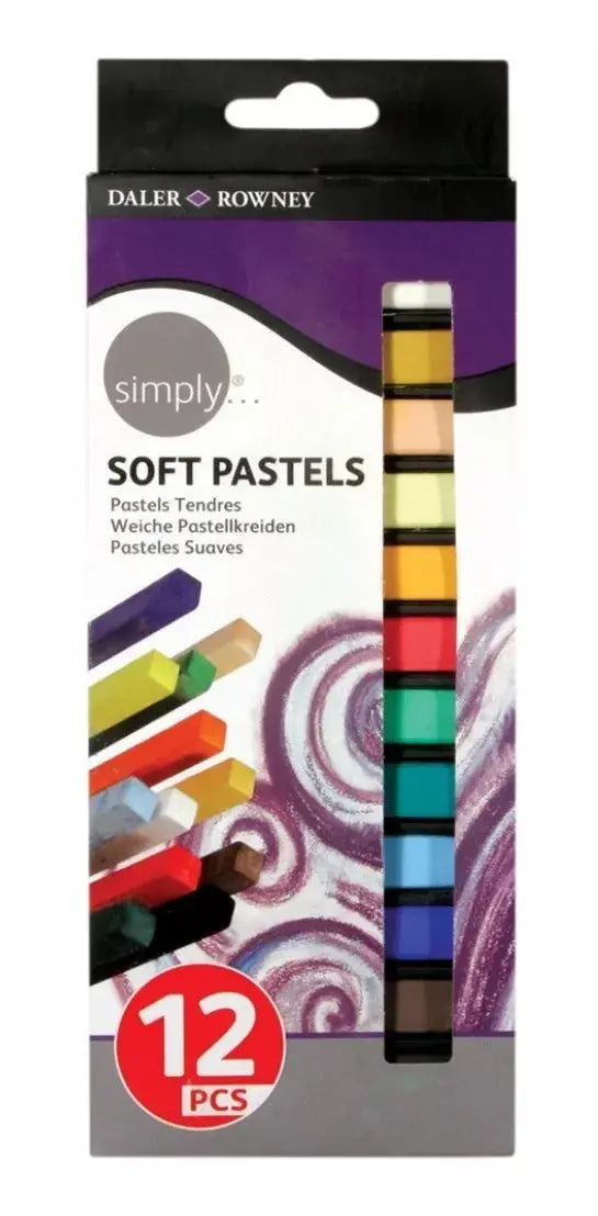 Gises Pasteles Suaves Colores Surtidos Daler Rowney Set 12 Piezas - Daler-Rowney - vista lateral