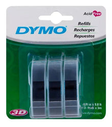 Cinta Plastica Rotulador Dymo Negro 9 Mm Blister 3 Pzas - Dymo - accesorios