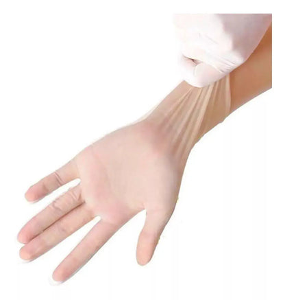 100 Guantes Vinil Transparente Sin Polvo Desechable Alyger - Alyger - vista trasera