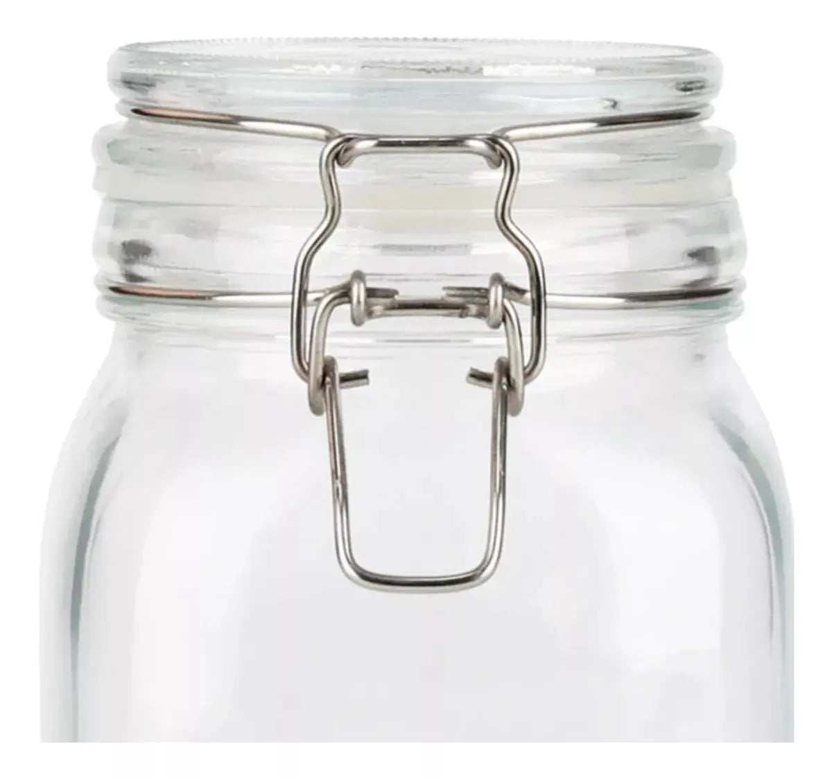 Contenedor Vidrio Hermético Tapa Clip 1 Litro Frasco Brocal - Vittori - detalle