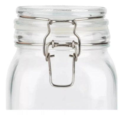 Contenedor Vidrio Hermético Tapa Clip 1 Litro Frasco Brocal - Vittori - detalle