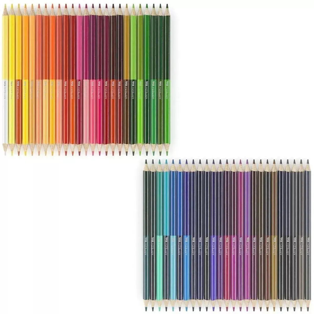 50 Lapices Color Doble Punta 100 Colores Arteza Duales Niños - Coveme - vista trasera