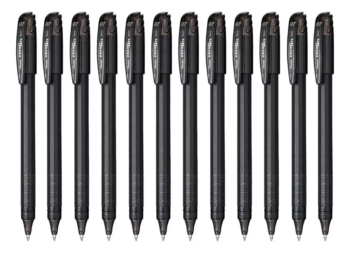 12 Boligrafos Tinta Gel Liquida Pentel Energel Stick 0.7mm Negra - Pentel