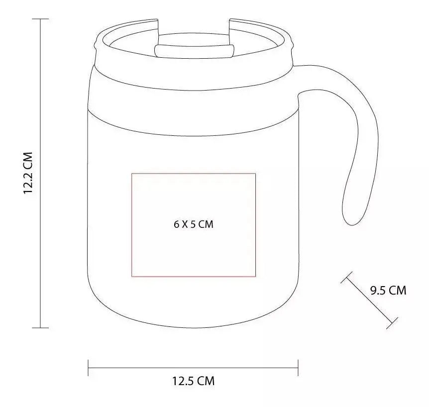 Taza Termo 350ml Negro Plastico Y Acero Inoxidable - Promoopcion - empaque