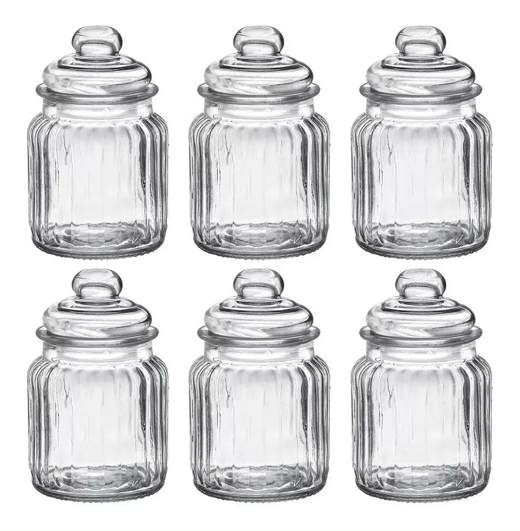 Set 6 Dulcero Brocalito Vidrio Astriado Regalo Bodas 300ml - Das - accesorios