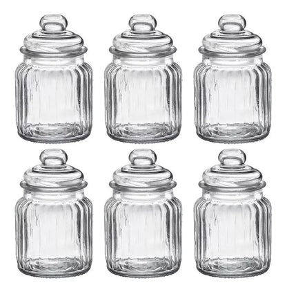 Set 6 Dulcero Brocalito Vidrio Astriado Regalo Bodas 300ml - Das - accesorios