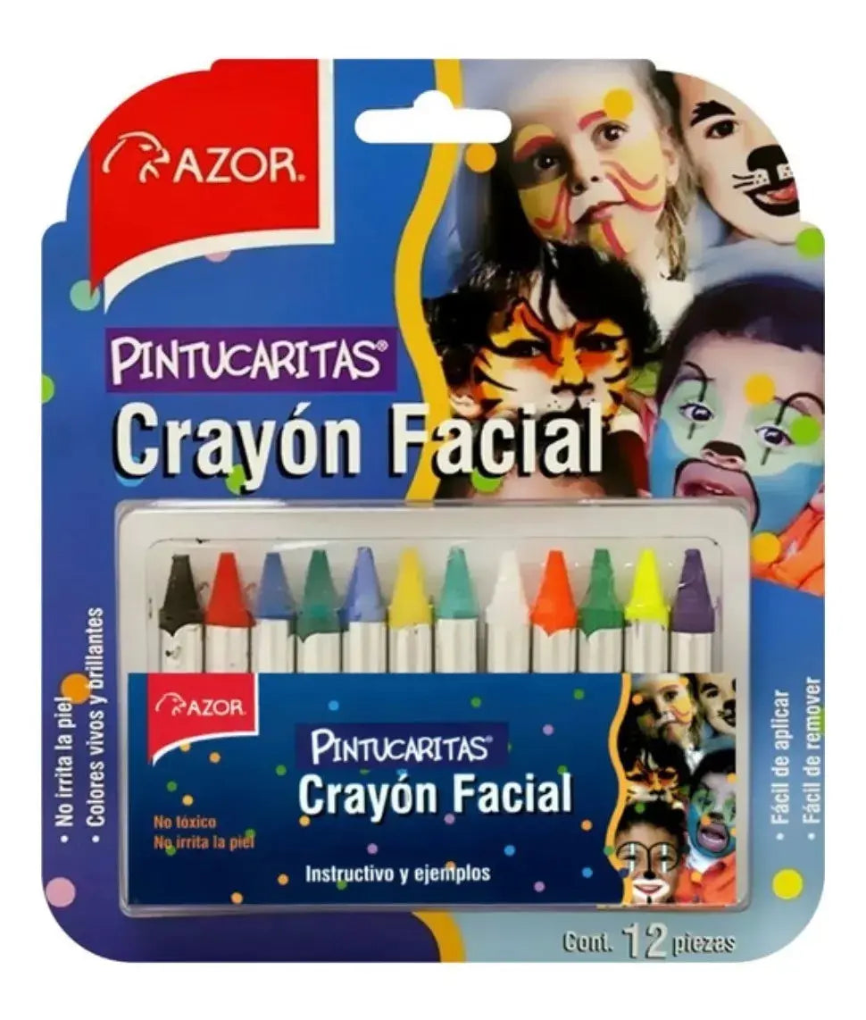 Azor- Crayon facial pintucaritas c/12 azor - Azor - vista trasera