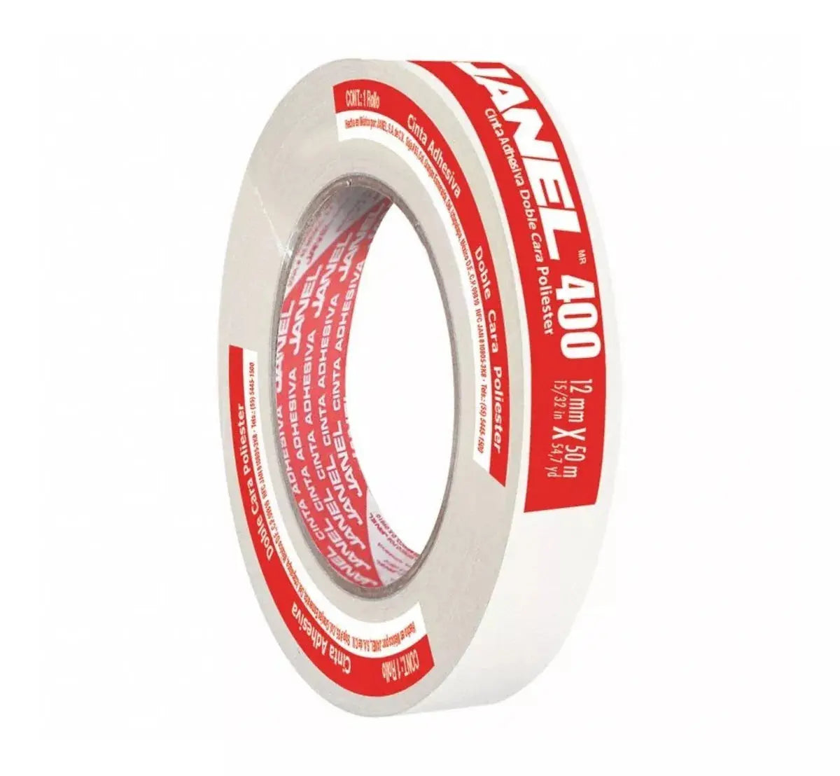 Cinta Adhesiva Doble Cara 400 Poliester 12mm X 50m Janel - Janel - vista trasera
