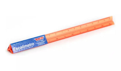 Escalimetro Triangular Baco Plástico 30cm Escolar 6 Escalas - BACO - vista lateral