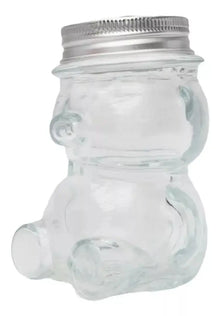 12p Frasco Vidrio Osito Dulcero Regalo Bautizo Recuerdo - Vittori - vista lateral