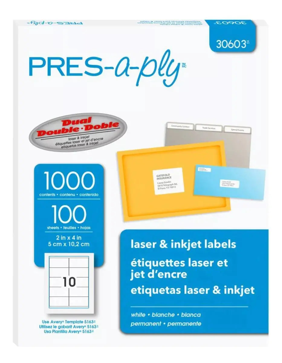Etiqueta Banca 2 X 4 Laser/inkjet 30603/ 100 Avery - Avery - detalle