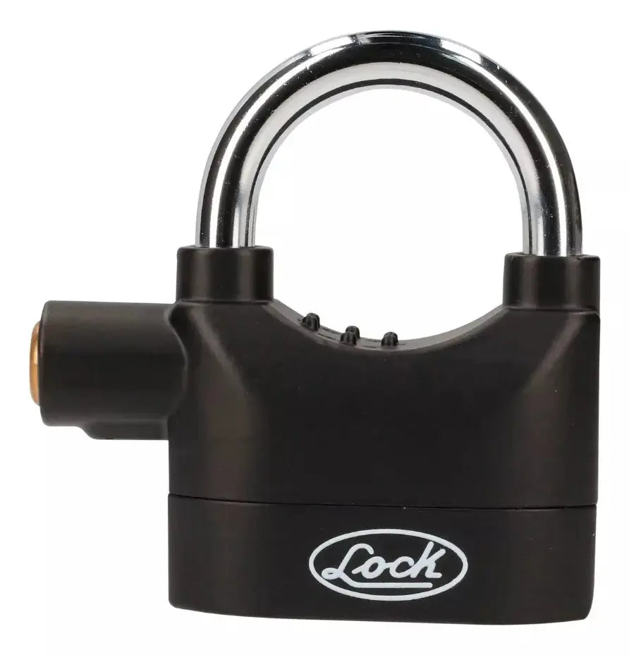 Candado Alarma Lock Doble Cerrojo 70 Mm Negro Llave Puntos - Lock - empaque