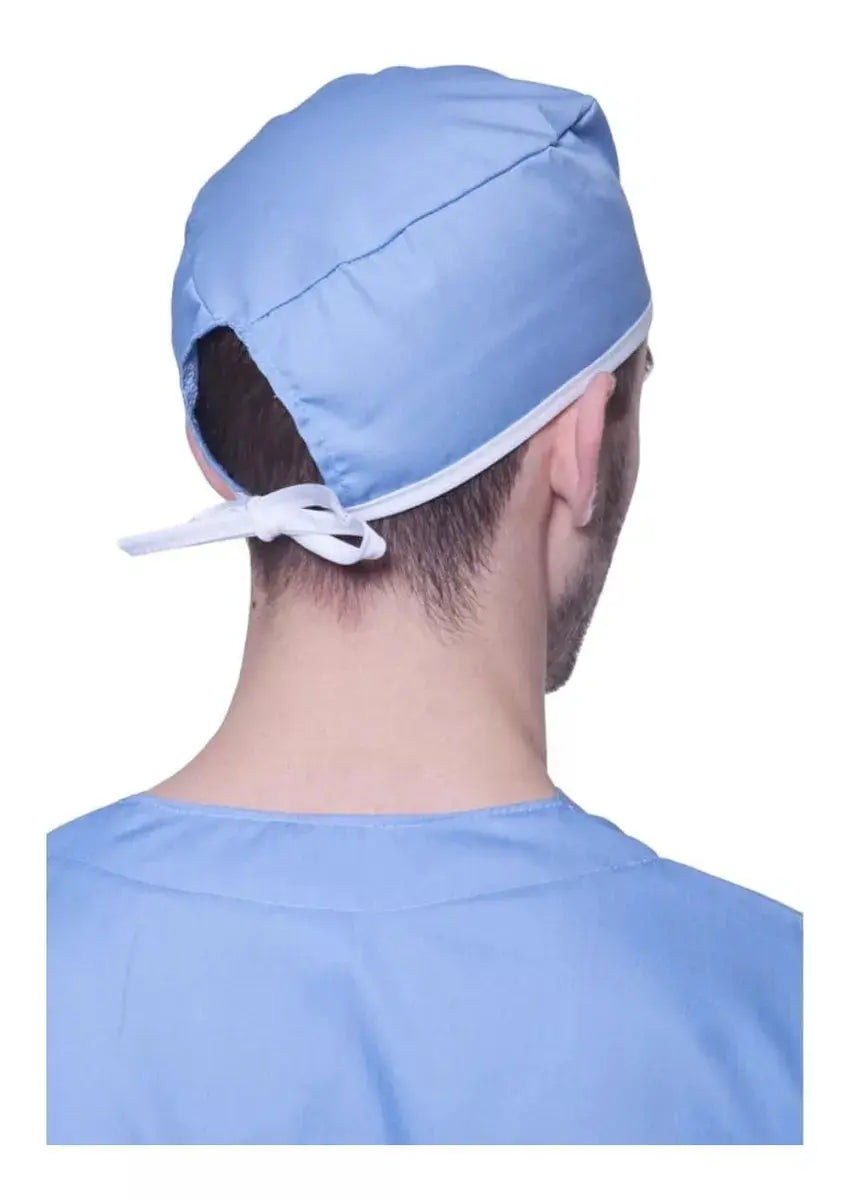 100 Gorro Tipo Cirujano con Bies Color Blanco Alyger - Alyger - detalle