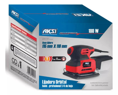 Lijadora Orbital 180w 1/4 Hoja Aksi 127v Semi Profesional - Aksi - vista lateral