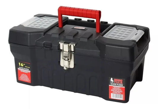 Caja De Herramientas Con Broche Metálico 16 - Politec - empaque