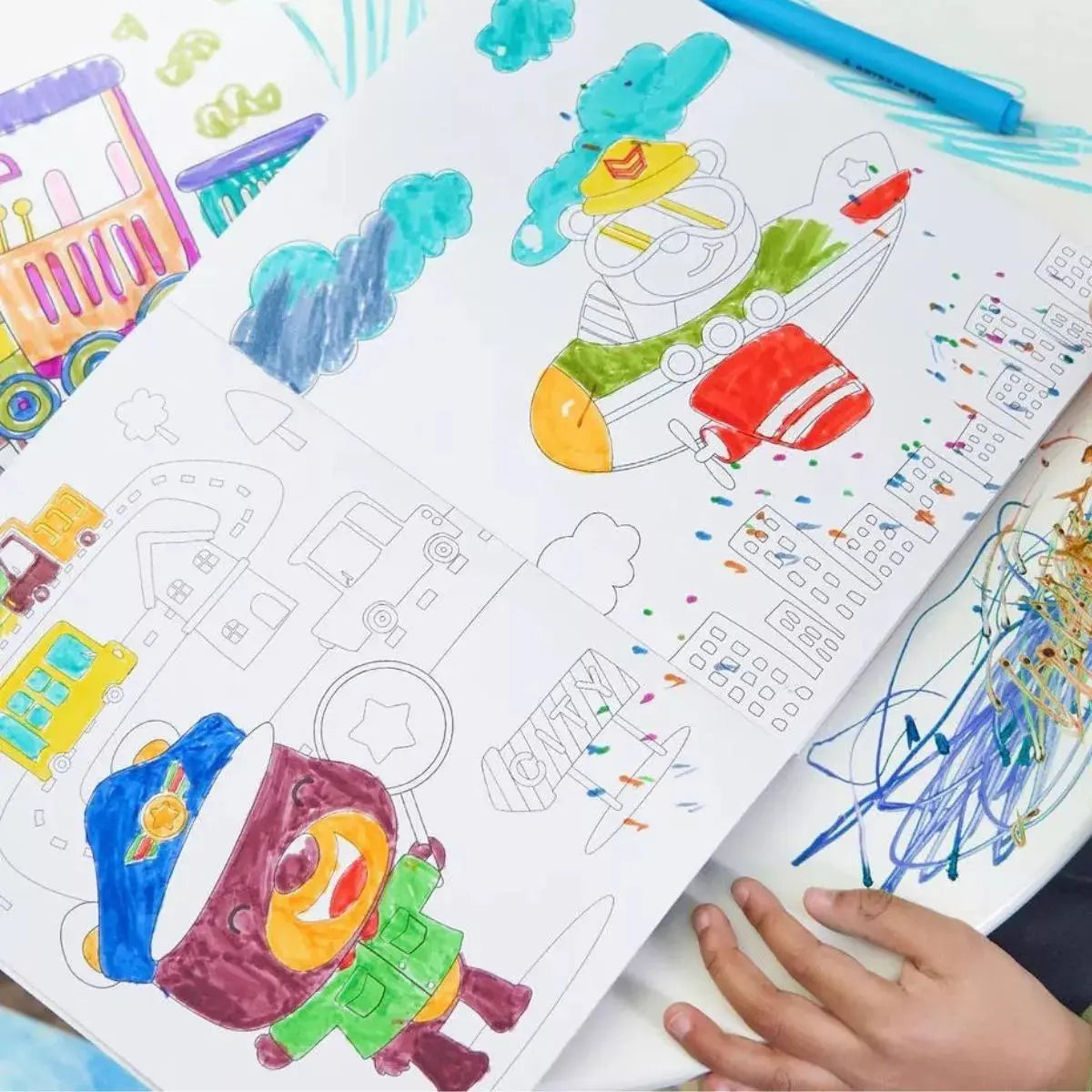 42 Plumones Niños Marcador Dibujo Punta Ancha Lavable Arteza - Arteza - contenido