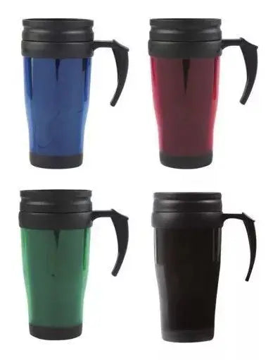 Termo Portatil Valvula Seguridad Calor Frio Cafe Te 400ml Negro - Promopción - vista lateral