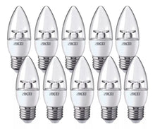 Pack De 10 Focos Vela Led Aksi 4w Luz Cálida Base E27 - Aksi