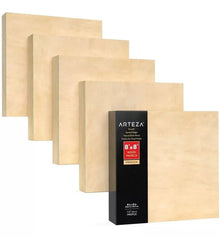 Set 5 Lienzos Madera Canvas Bastidor Pintura 20x20 Arteza - Coveme - vista lateral