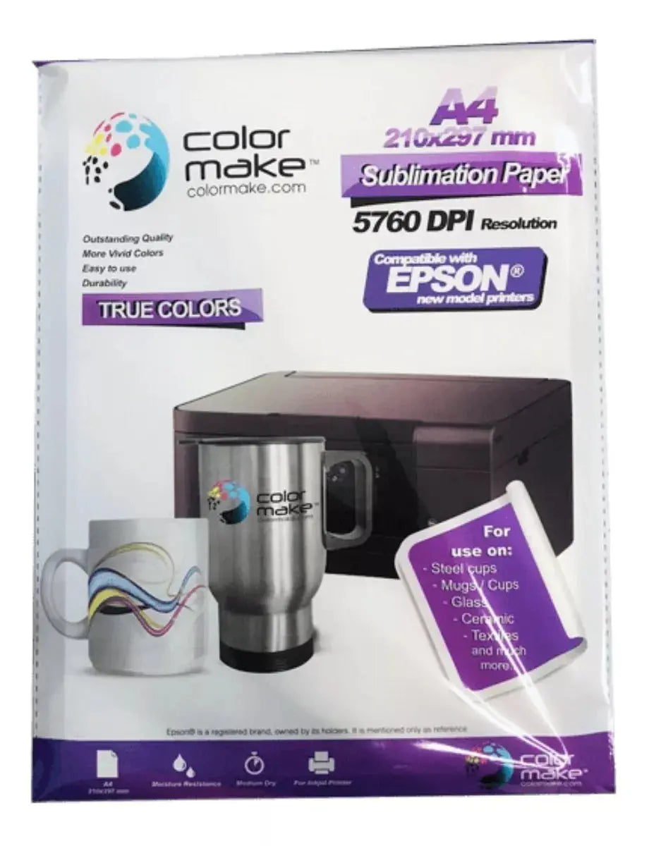 Papel Sublimar True Colors 100 Hojas Carta Color Make - ColorMake - vista lateral