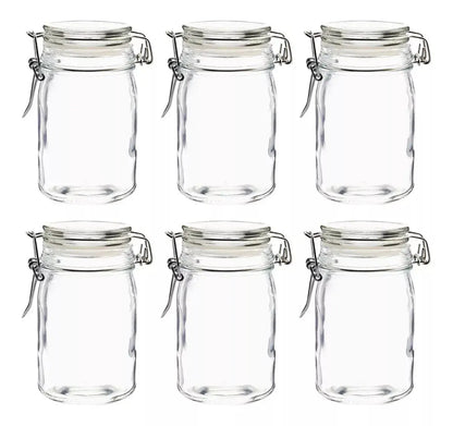 Set 6 Brocalito Vidrio Envase Redondo Regalo Dulcero 200ml - Vittori - detalle