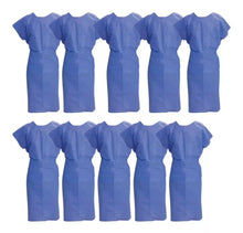 10 Batas Paciente Médico Cuadrada Desechable Azul Alyger - Alyger - vista lateral