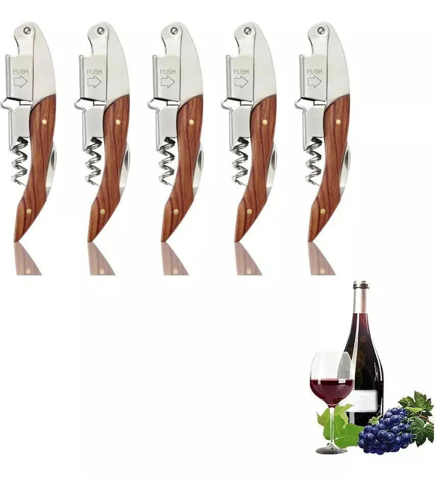Sacacorchos Profesional Descorchador Destapador Vinos 5 Pzs - KCTS - empaque