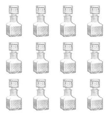 Juego 12 Licoreras Vidrio Cristal Mini Rodas 65 Ml Agua Vino - Vittori - vista trasera