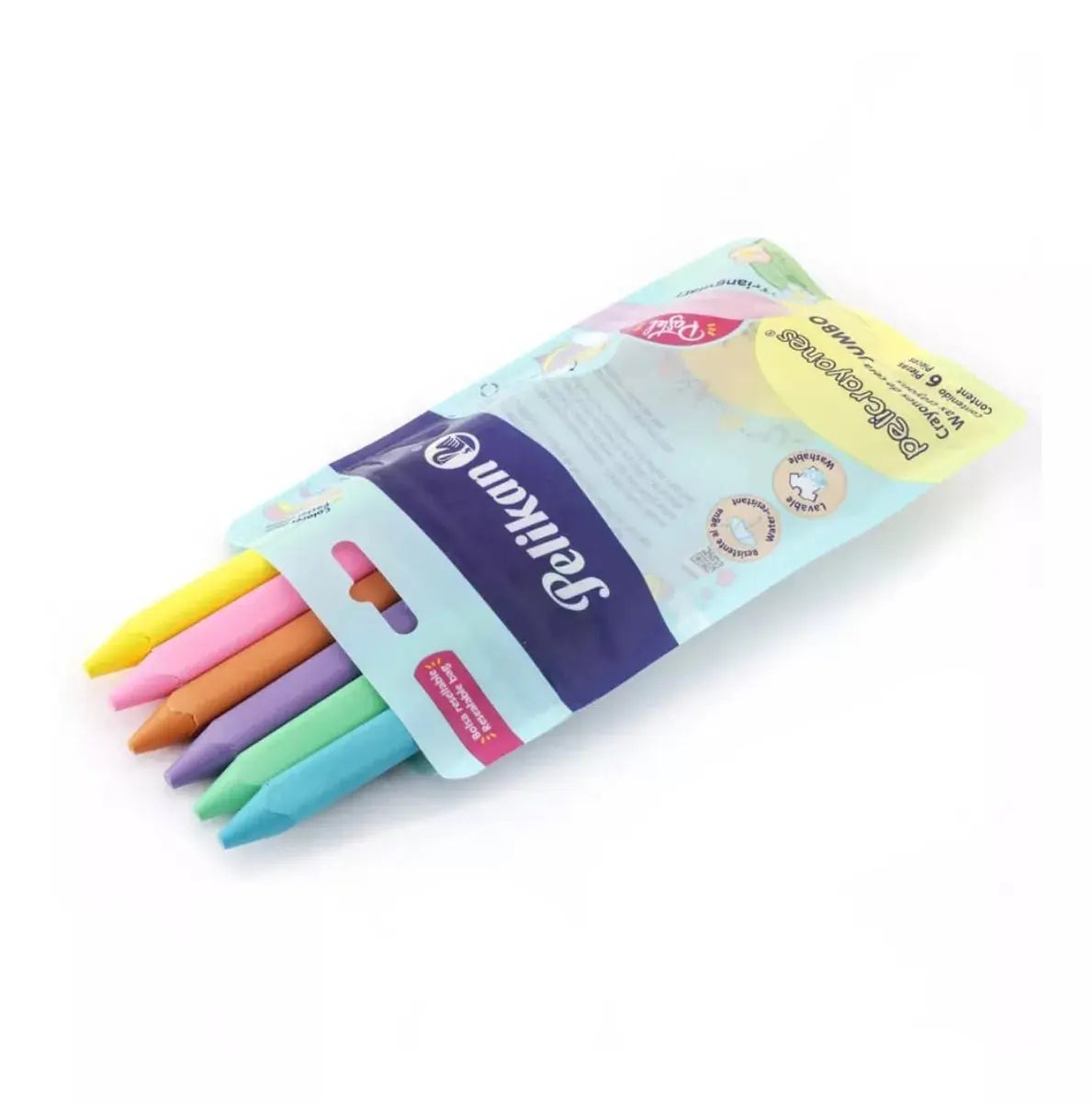 6 Crayones Jumbo Colores Pastel Pelikan Niños Escolar Dibujo - Pelikan - detalle