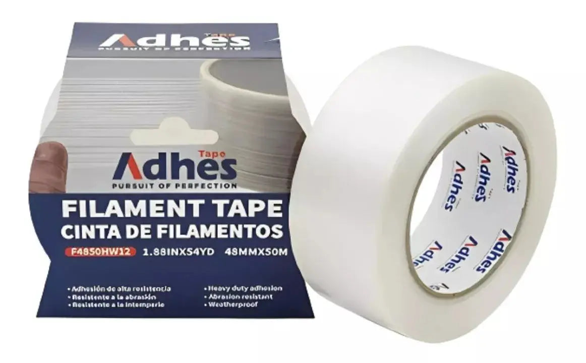 Cinta Canela Seguridad Filamento Reforzada Adhes Rollo 50m - ADHES