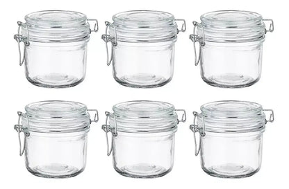Juego 6 Frascos Especieros Vidrio Brocalitos Tapa Clip 200ml - Vittori - uso