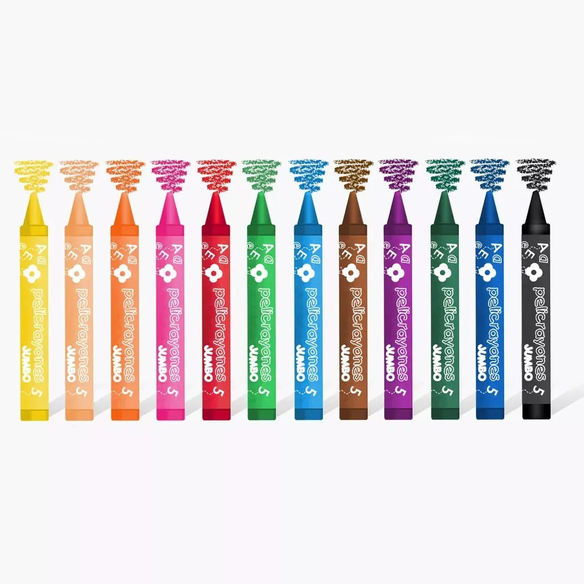 28 Crayones Redondos Cera Jumbo Bote Pelicrayones Pelikan - Pelikan - vista trasera